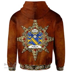 ScotsTee Shop Welsh Fulbach or Filbech of Marloes of Pembrokeshire Coat of Arms Family Crest Wales Hoodie Celtic Compass Hoodie