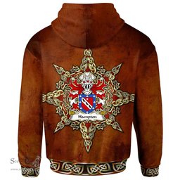 ScotsTee Shop Welsh Hampton mayor of Beaumaris Anglesey Coat of Arms Family Crest Wales Hoodie Celtic Compass Hoodie