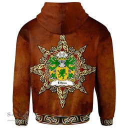 ScotsTee Shop Welsh Elfinn AP GWYDDNO Coat of Arms Family Crest Wales Hoodie Celtic Compass Hoodie
