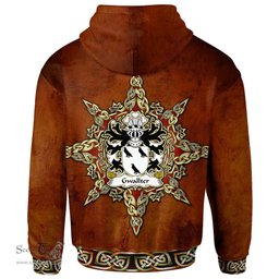 ScotsTee Shop Welsh Gwallter or Walter AP JOHN Coat of Arms Family Crest Wales Hoodie Celtic Compass Hoodie