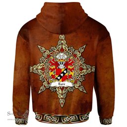 ScotsTee Shop Welsh Eure Commander of Slebech Pembrokeshire Coat of Arms Family Crest Wales Hoodie Celtic Compass Hoodie