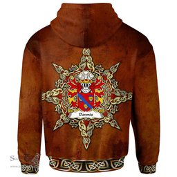 ScotsTee Shop Welsh Dennis or DENNYS DENEYS Glamorgan Coat of Arms Family Crest Wales Hoodie Celtic Compass Hoodie