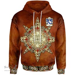 ScotsTee Shop Welsh Coel or Coilus self declared King of Britain Coat of Arms Family Crest Wales Hoodie Celtic Compass Hoodie