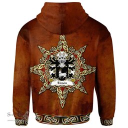 ScotsTee Shop Welsh Einion AP CELYNIN of Llwydiarth Coat of Arms Family Crest Wales Hoodie Celtic Compass Hoodie