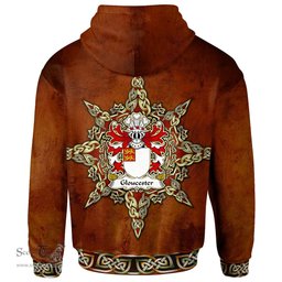 ScotsTee Shop Welsh Gloucester mother was heiress to Fitzhamon Coat of Arms Family Crest Wales Hoodie Celtic Compass Hoodie