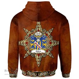 ScotsTee Shop Welsh Solers of Breconshire Coat of Arms Family Crest Wales Hoodie Celtic Compass Hoodie