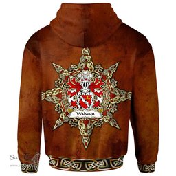 ScotsTee Shop Welsh Walwyn Hellens Herefordshire Coat of Arms Family Crest Wales Hoodie Celtic Compass Hoodie