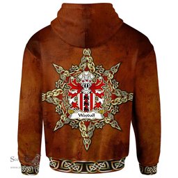 ScotsTee Shop Welsh Woodall or Wodehall of Flint Coat of Arms Family Crest Wales Hoodie Celtic Compass Hoodie