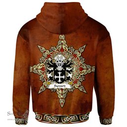 ScotsTee Shop Welsh Syward or Siward lord of Rhutin Glamorgan Coat of Arms Family Crest Wales Hoodie Celtic Compass Hoodie