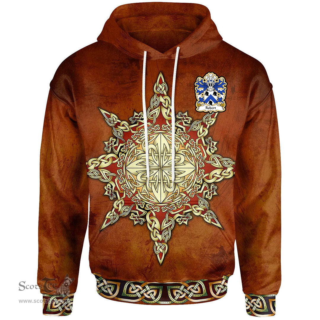 ScotsTee Shop Welsh Robert AP DAFYDD AP RHYS Coat of Arms Family Crest Wales Hoodie Celtic Compass Hoodie