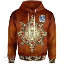 ScotsTee Shop Welsh Robert AP DAFYDD AP RHYS Coat of Arms Family Crest Wales Hoodie Celtic Compass Hoodie