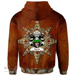 ScotsTee Shop Welsh Marsh of Flint Coat of Arms Family Crest Wales Hoodie Celtic Compass Hoodie
