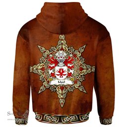 ScotsTee Shop Welsh Moel of Anglesey Coat of Arms Family Crest Wales Hoodie Celtic Compass Hoodie
