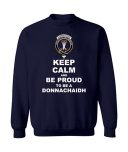 ScotsTee Shop Navy Blue Scottish Donnachaidh Clan Keep Calm and Be Proud To Be a Donnachaidh Sweatshirt