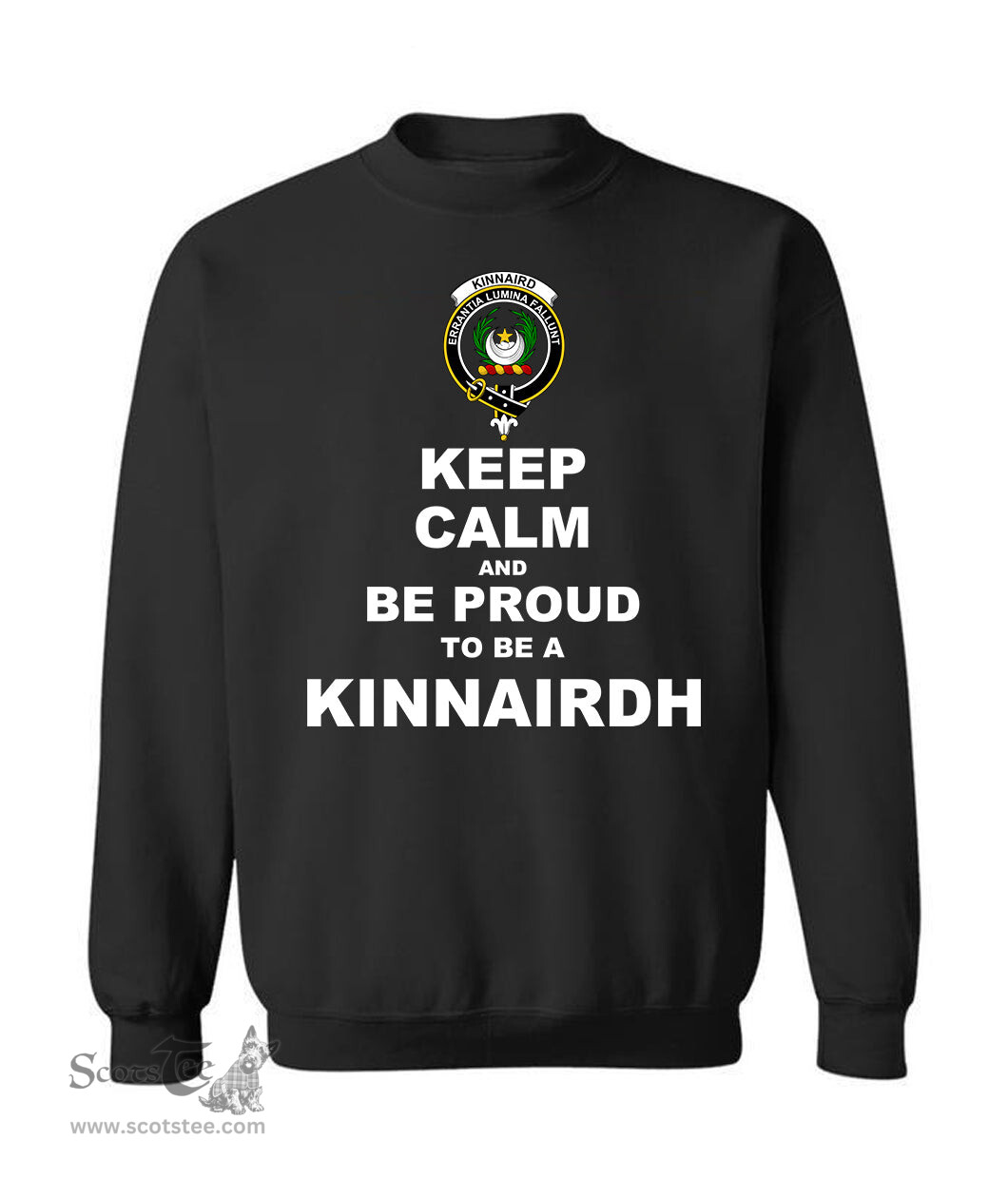 ScotsTee Shop Black Scottish Kinnaird Clan Keep Calm and Be Proud To Be a Kinnaird Sweatshirt