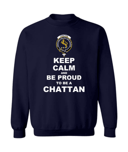 ScotsTee Shop Navy Blue Scottish Chattan Clan Keep Calm and Be Proud To Be a Chattan Sweatshirt