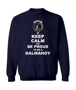 ScotsTee Shop Navy Blue Scottish Dalmahoy Clan Keep Calm and Be Proud To Be a Dalmahoy Sweatshirt