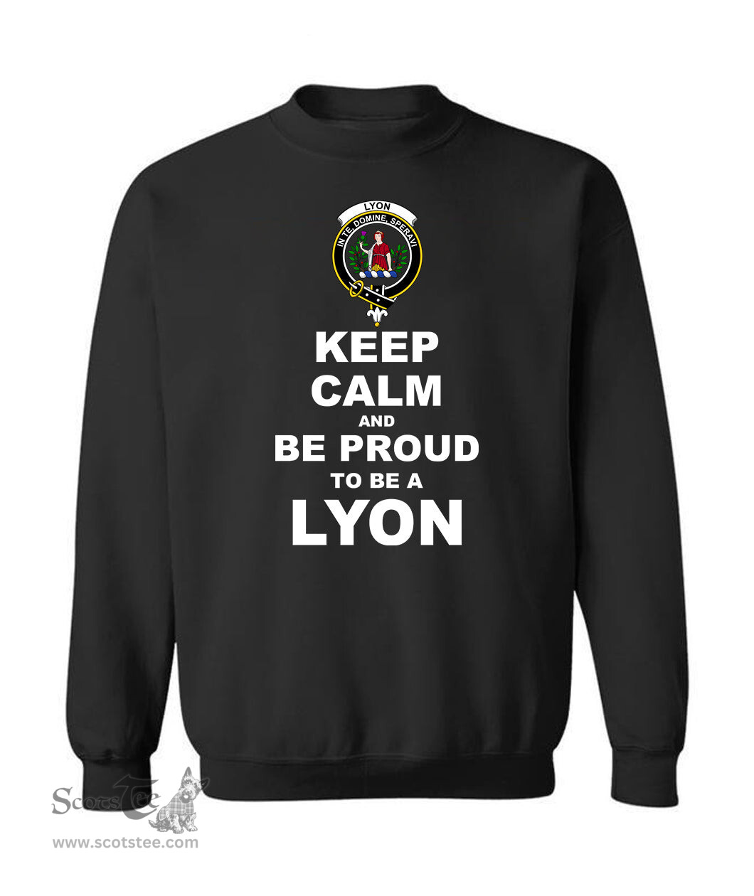 ScotsTee Shop Black Scottish Lyon Clan Keep Calm and Be Proud To Be a Lyon Sweatshirt