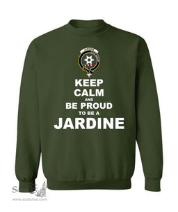 ScotsTee Shop Forest Green Scottish Jardine Clan Keep Calm and Be Proud To Be a Jardine Sweatshirt