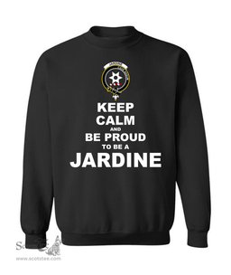 ScotsTee Shop Black Scottish Jardine Clan Keep Calm and Be Proud To Be a Jardine Sweatshirt