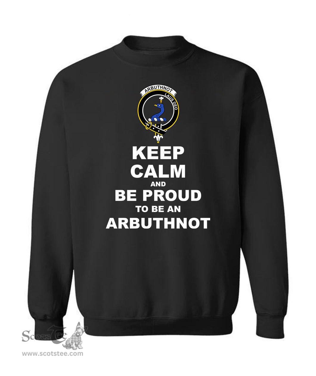ScotsTee Shop Black Scottish Arbuthnot Clan Keep Calm and Be Proud To Be an Arbuthnot Sweatshirt