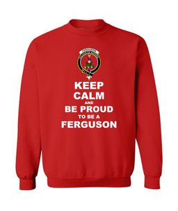 ScotsTee Shop Red Scottish Ferguson Clan Keep Calm and Be Proud To Be a Ferguson Sweatshirt