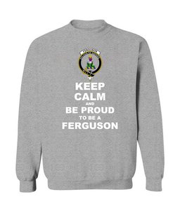 ScotsTee Shop Sports Grey Scottish Ferguson Clan Keep Calm and Be Proud To Be a Ferguson Sweatshirt