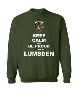 ScotsTee Shop Forest Green Scottish Lumsden Clan Keep Calm and Be Proud To Be a Lumsden Sweatshirt