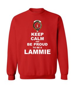 ScotsTee Shop Red Scottish Lammie Clan Keep Calm and Be Proud To Be a Lammie Sweatshirt