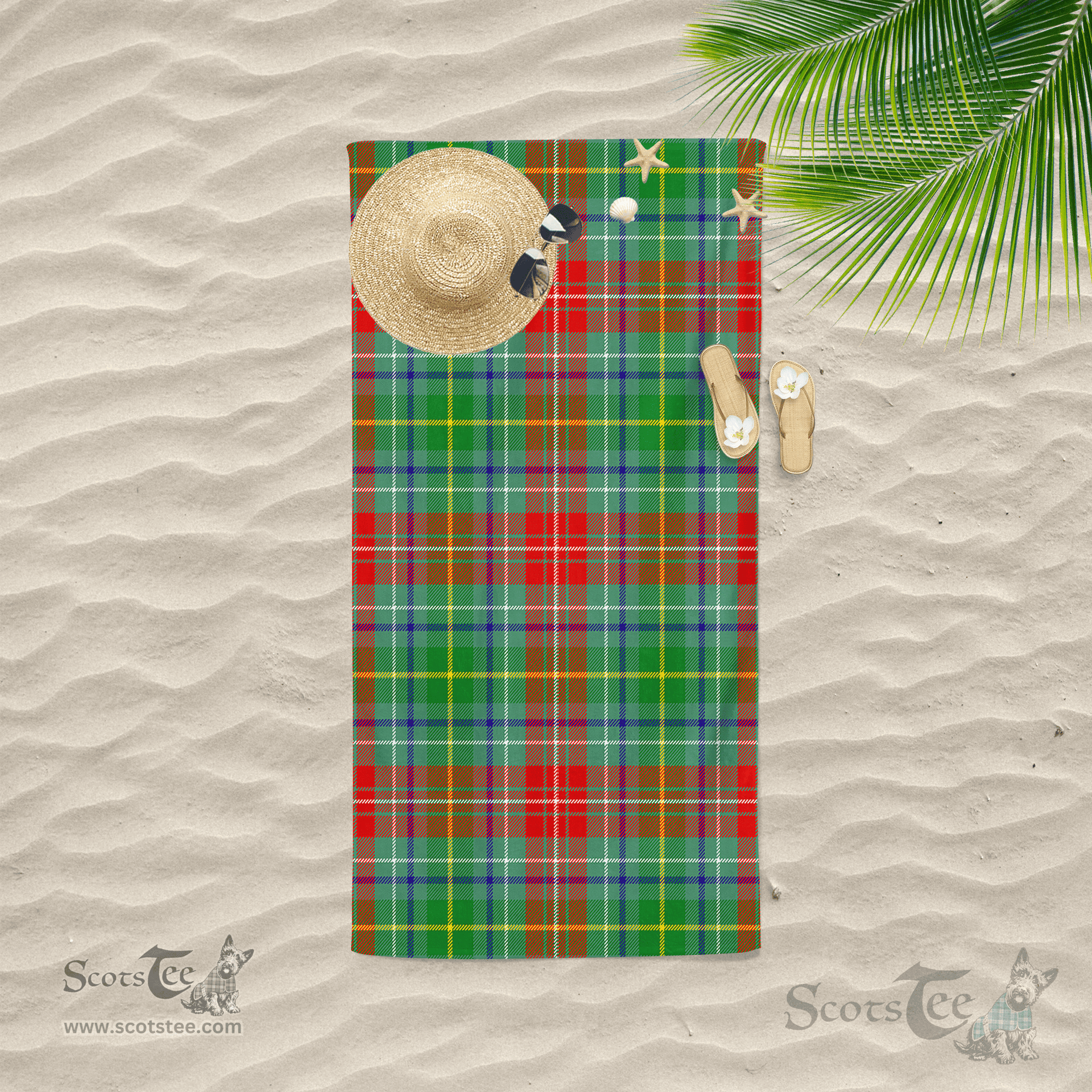 Scottish Muirhead Clan Tartan Beach Towel