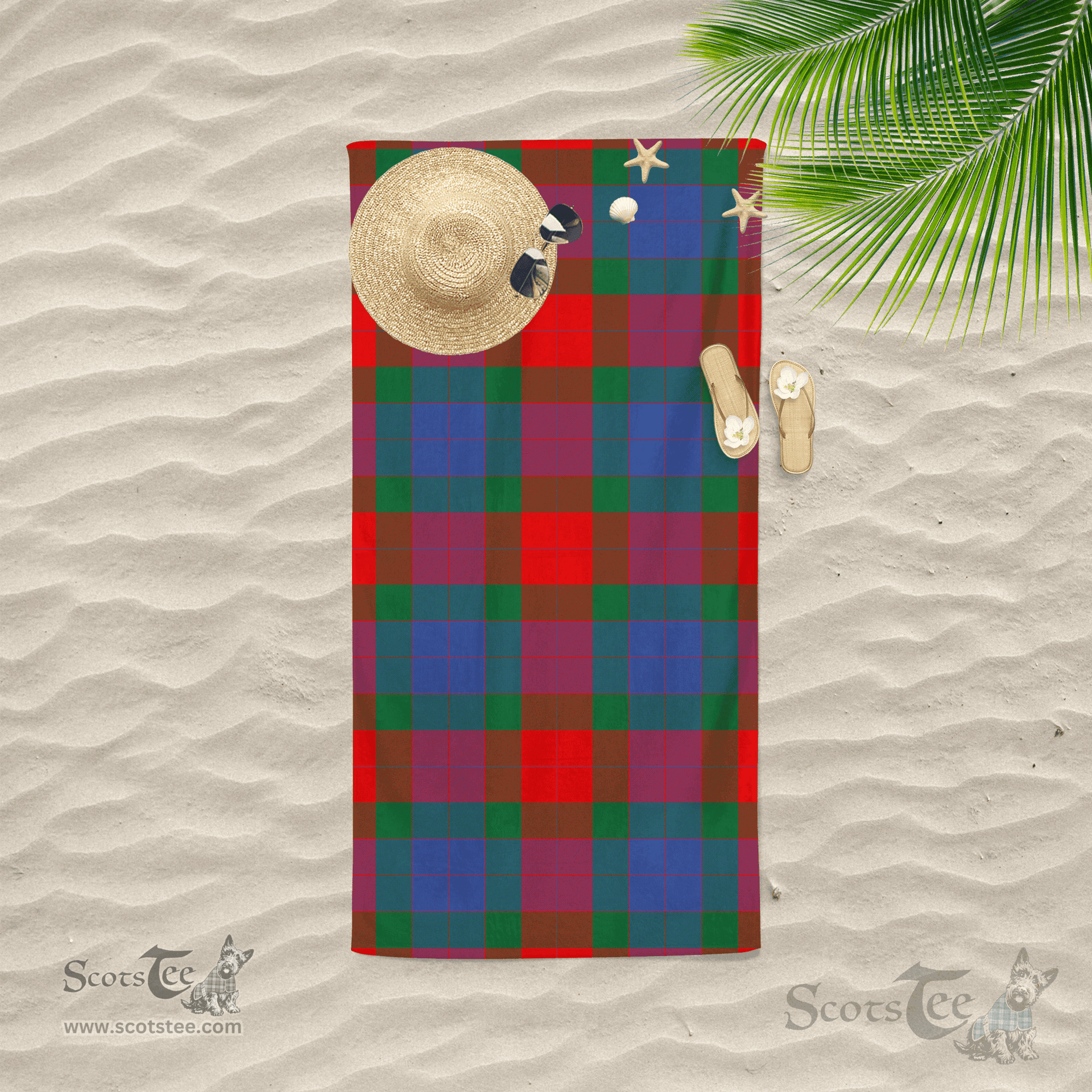 Scottish Mar Clan Tartan Beach Towel