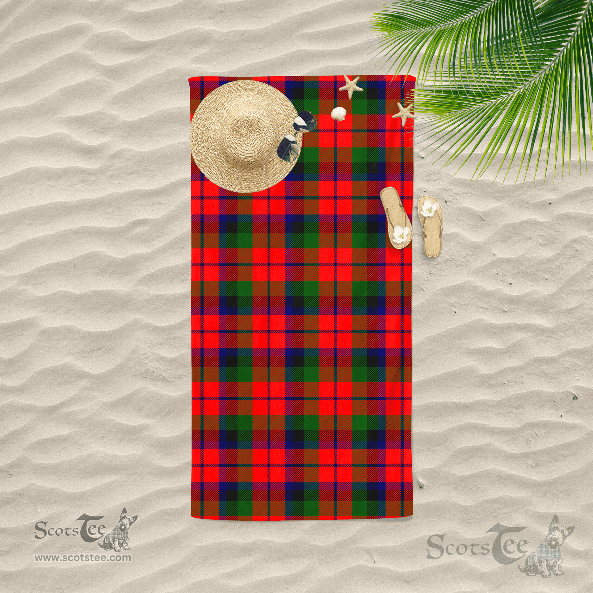 Scottish MacNaughton Clan Tartan Beach Towel
