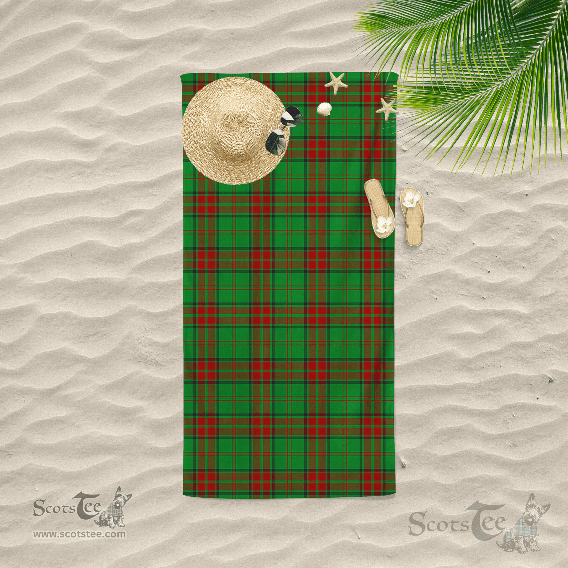 Scottish Maxwell Hunting Clan Tartan Beach Towel