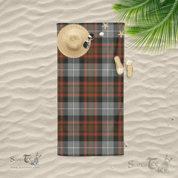 Scottish MacRae Hunting Weathered Clan Tartan Beach Towel