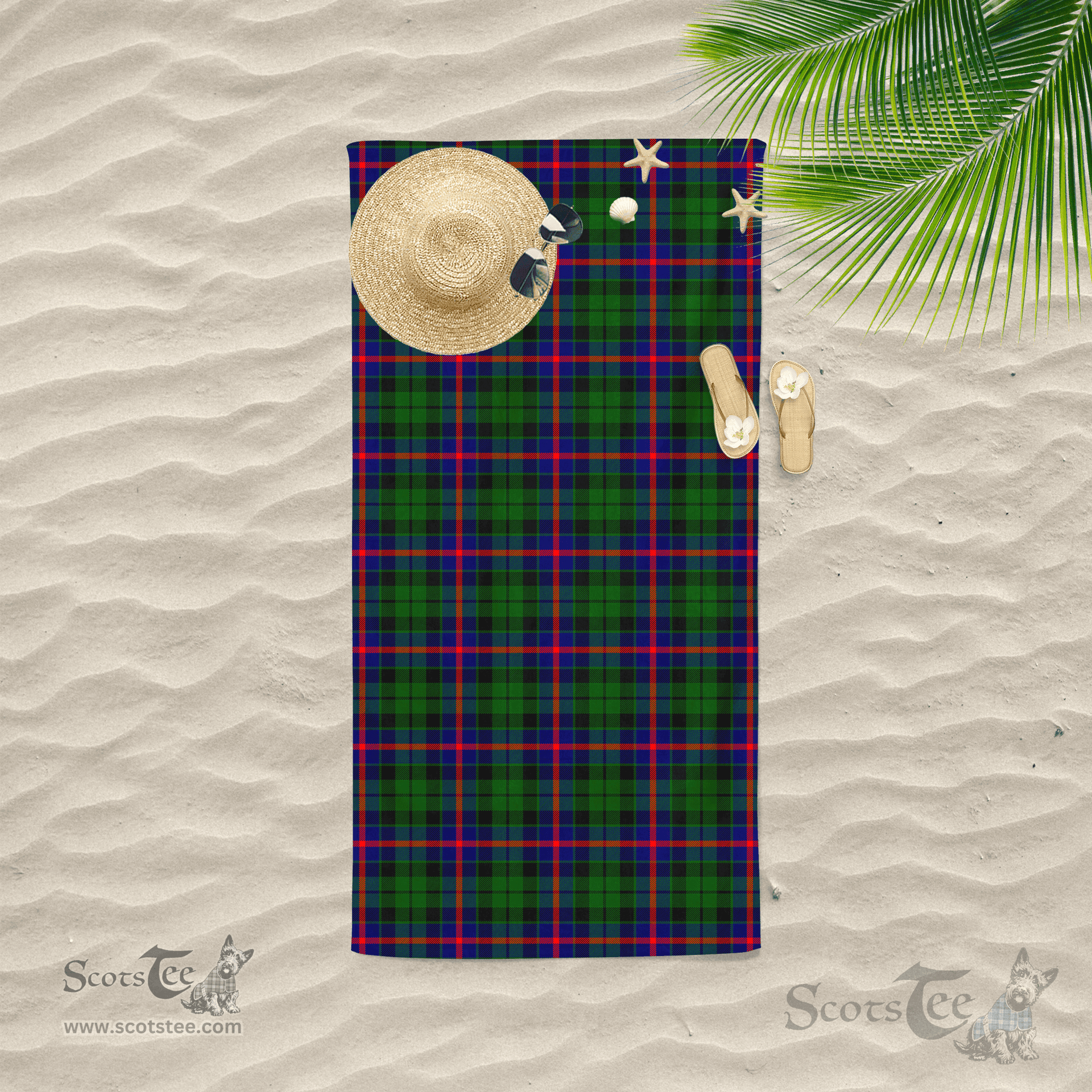 Scottish Morrison Clan Tartan Beach Towel