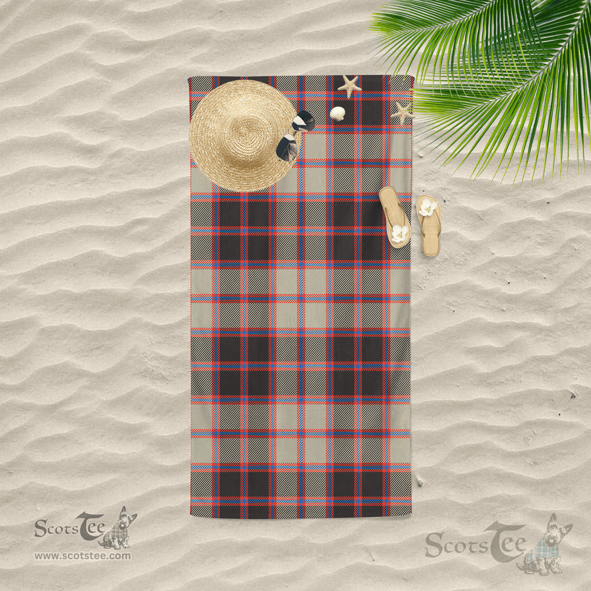 Scottish MacPherson Hunting Ancient Clan Tartan Beach Towel