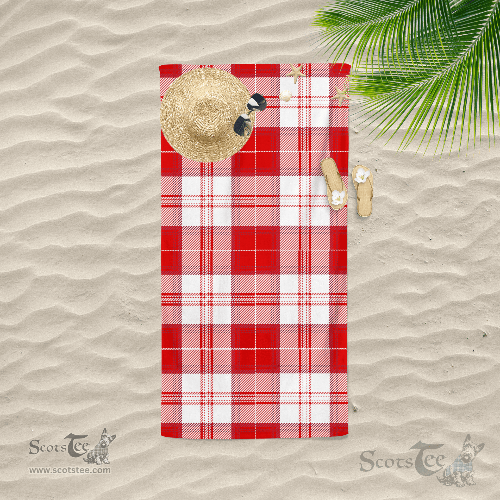 Scottish Maxwell Plaid Clan Tartan Beach Towel