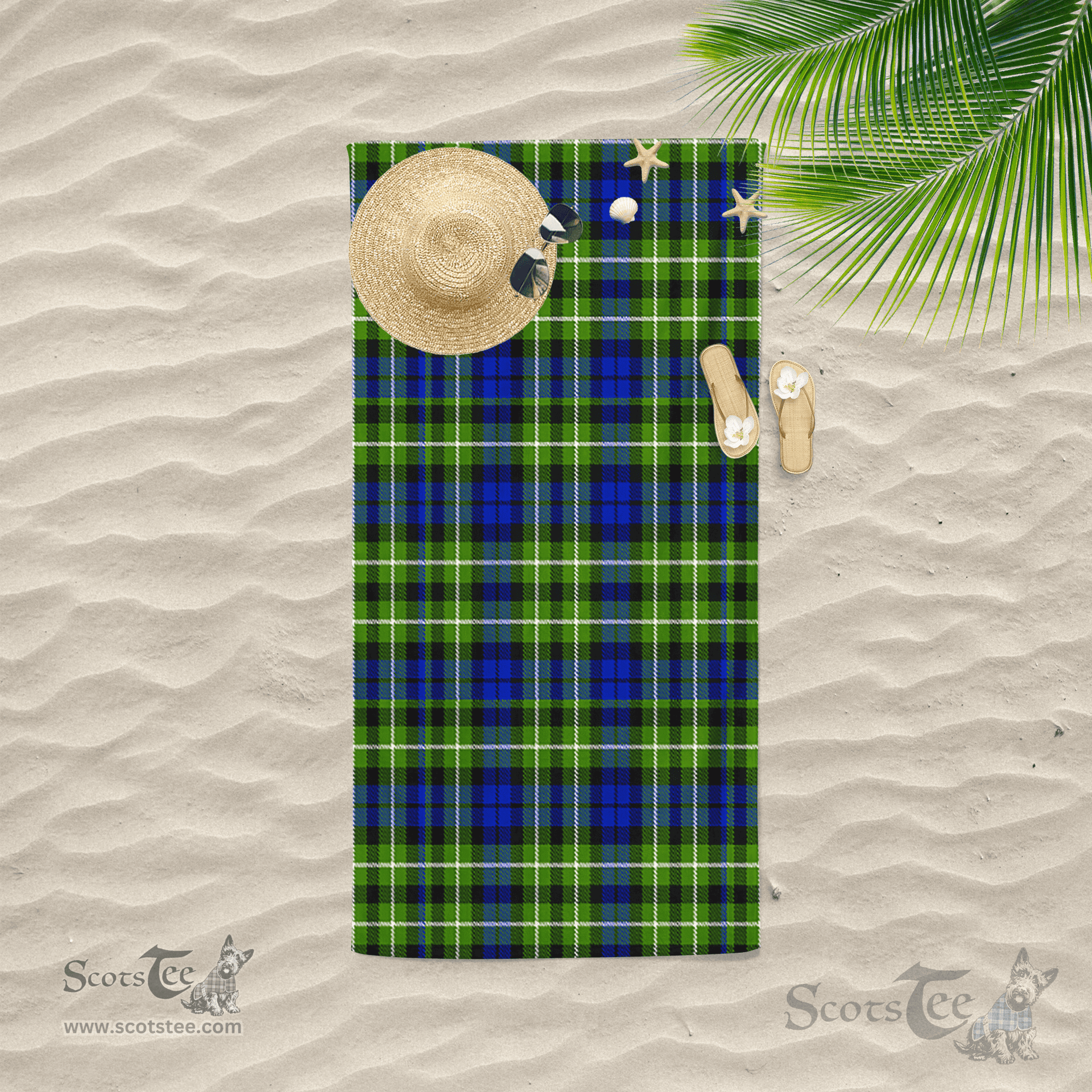 Scottish Monteith Clan Tartan Beach Towel