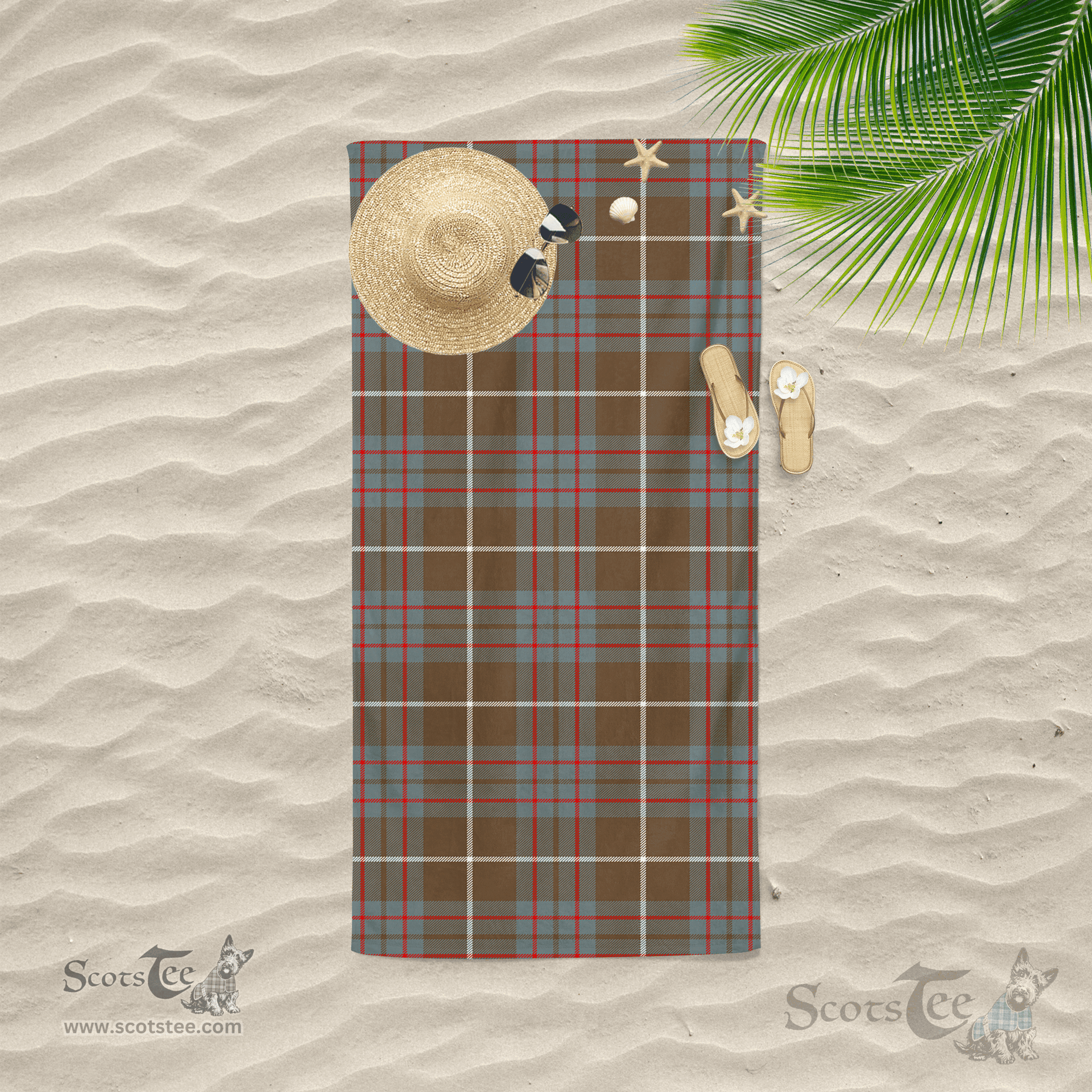 Scottish MacIntyre Hunting Weathered Clan Tartan Beach Towel