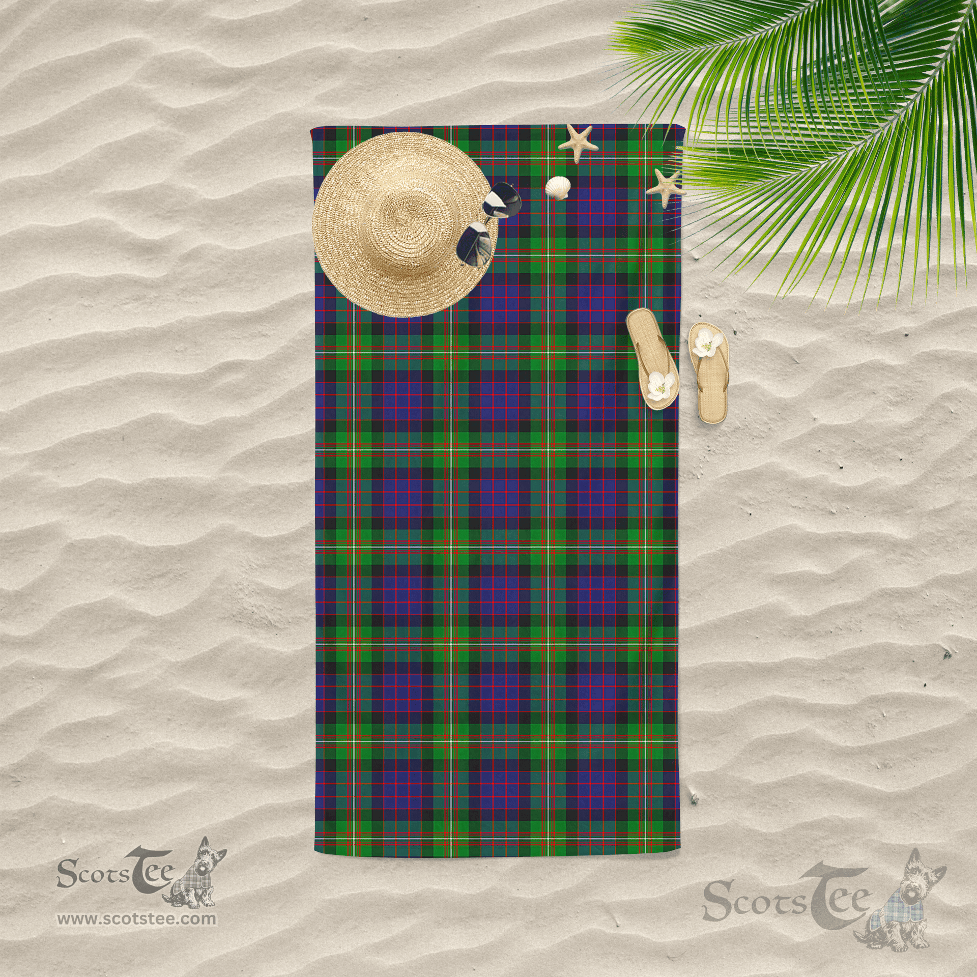 Scottish MacDonell Of Glengarry Clan Tartan Beach Towel