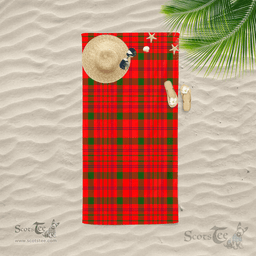 Scottish MacDonell Of Keppoch Modern Clan Tartan Beach Towel