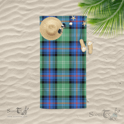 Scottish Sutherland Old Ancient Clan Tartan Beach Towel