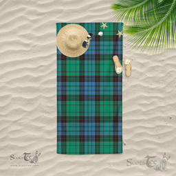 Scottish Stewart Old Ancient Clan Tartan Beach Towel