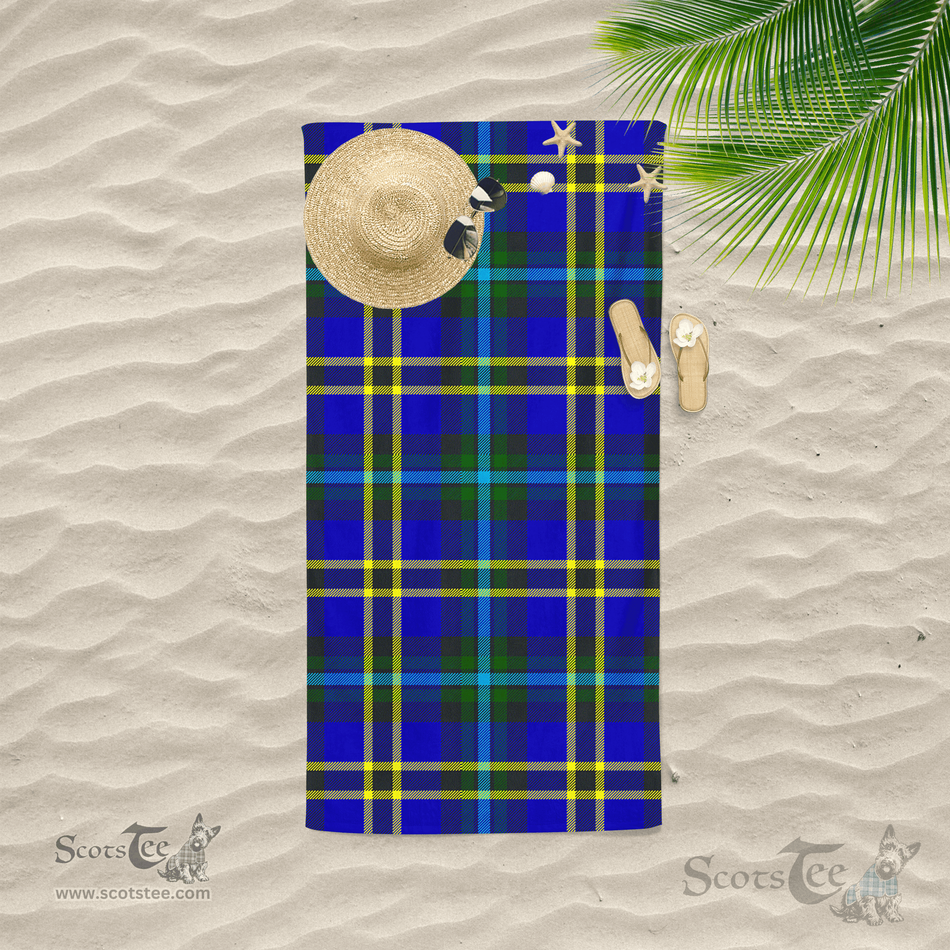 Scottish Weir Modern Clan Tartan Beach Towel