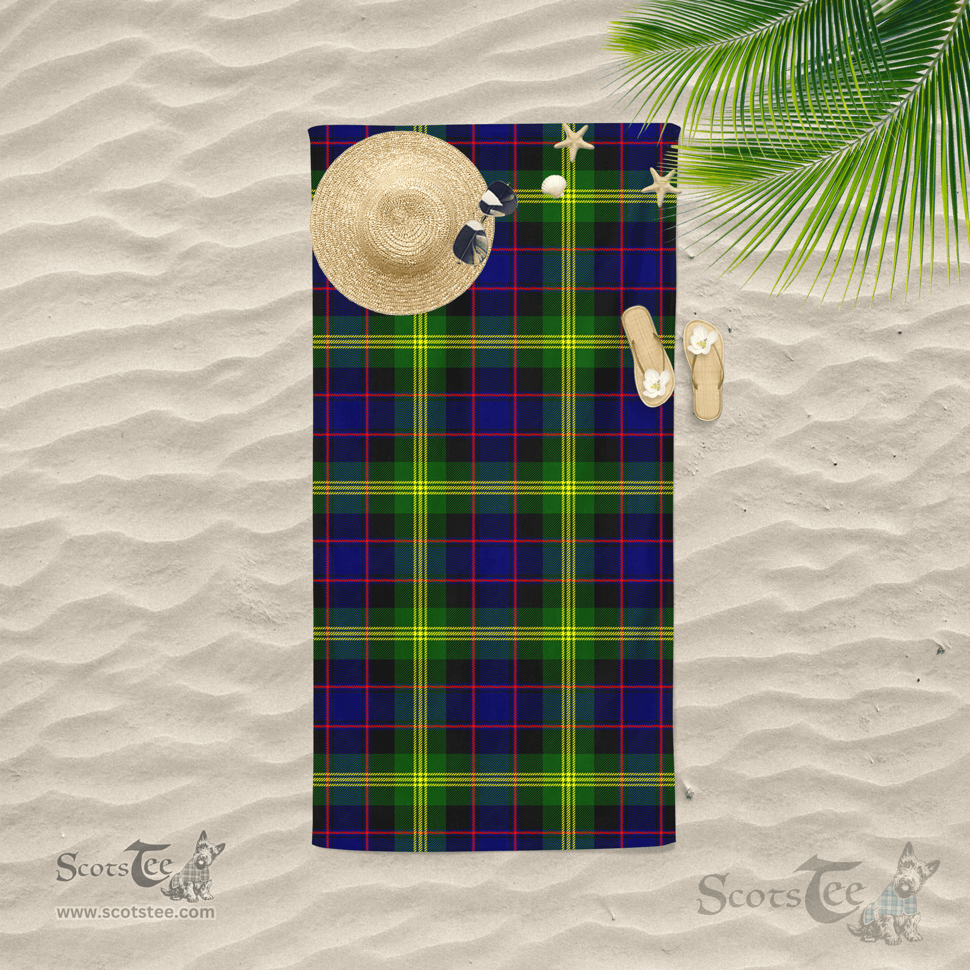 Scottish Watson Modern Clan Tartan Beach Towel