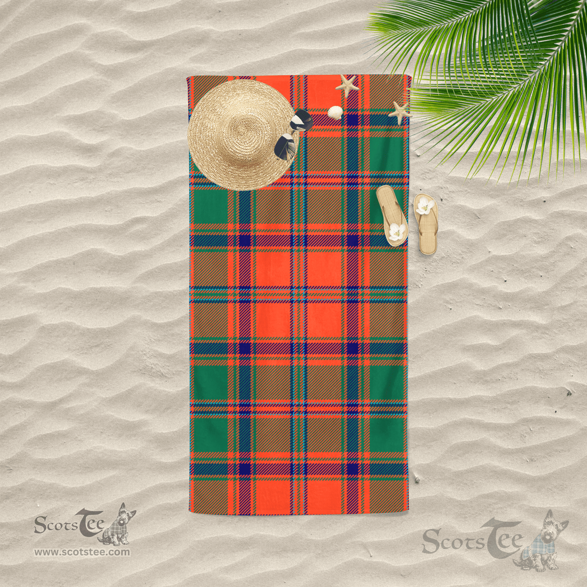 Scottish Stewart Of Appin Ancient Clan Tartan Beach Towel