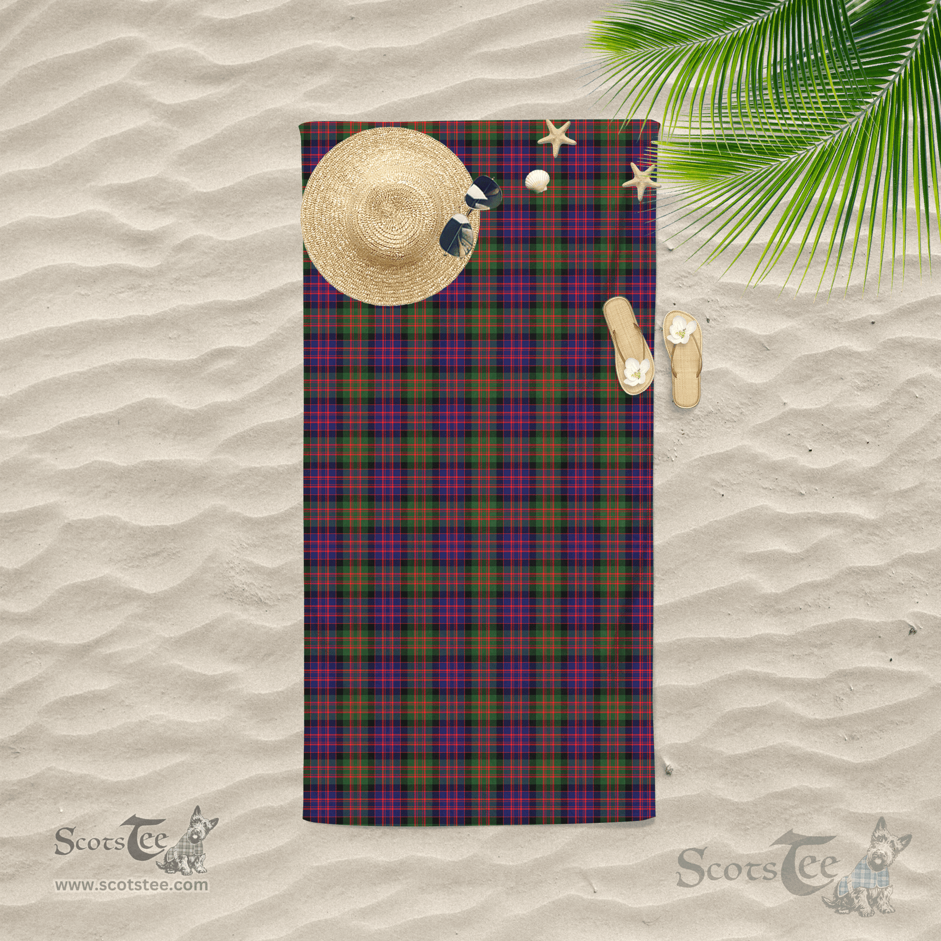 Scottish MacDonald Modern Clan Tartan Beach Towel