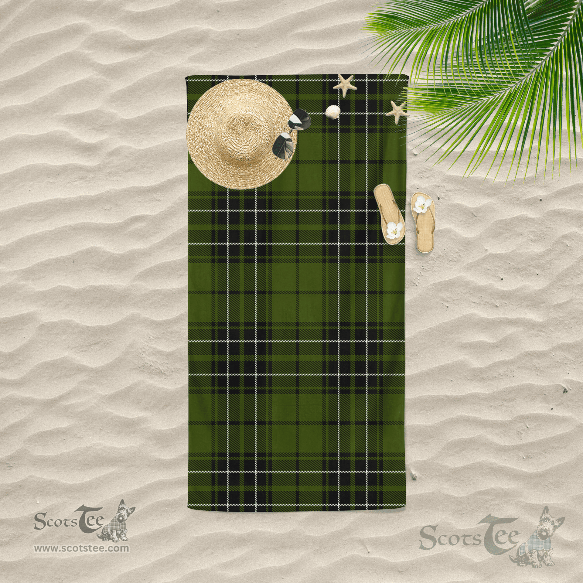 Scottish MacLean Hunting Clan Tartan Beach Towel