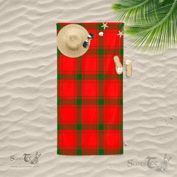 Scottish MacDonald Of Sleat Clan Tartan Beach Towel