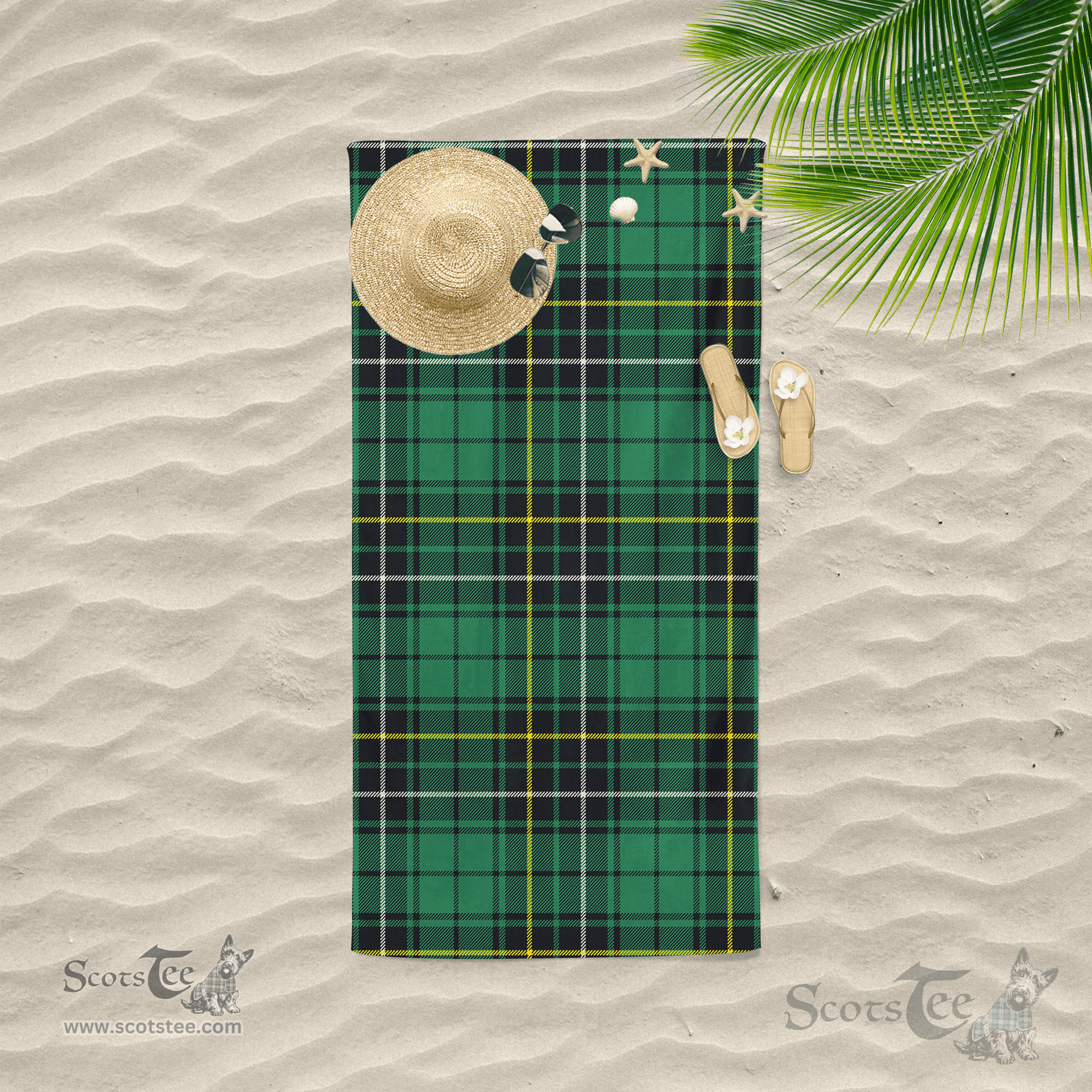 Scottish MacAlpine Ancient Clan Tartan Beach Towel